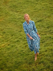 Crew Clothing Blue Sienna Midi Shirt Dress - Image 1 of 6