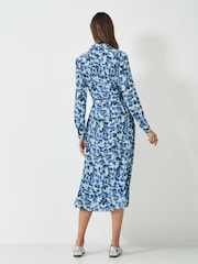 Crew Clothing Blue Sienna Midi Shirt Dress - Image 3 of 6