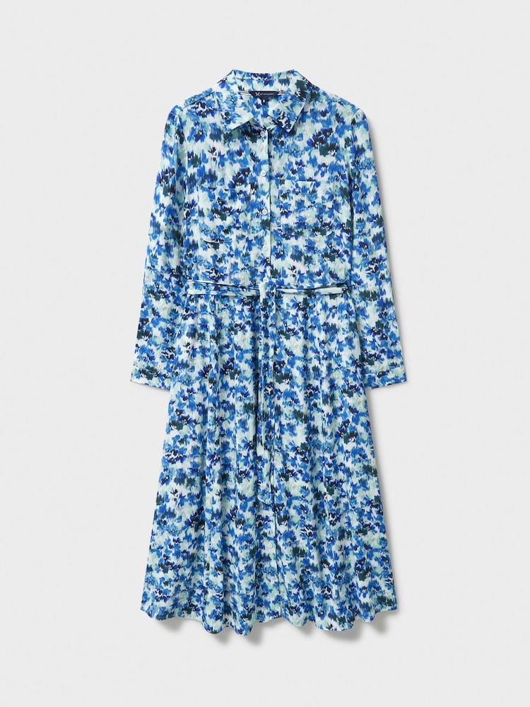 Crew Clothing Blue Sienna Midi Shirt Dress - Image 6 of 6