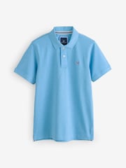 Crew Clothing Blue 100% Cotton Classic Pique Polo Shirt - Image 1 of 1