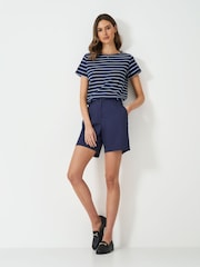 Crew Clothing Blue Cotton Chino Shorts - Image 1 of 5