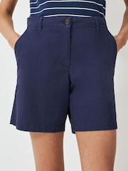 Crew Clothing Blue Cotton Chino Shorts - Image 2 of 5