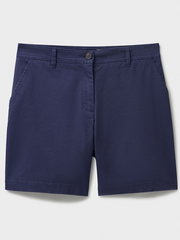 Crew Clothing Blue Cotton Chino Shorts - Image 5 of 5