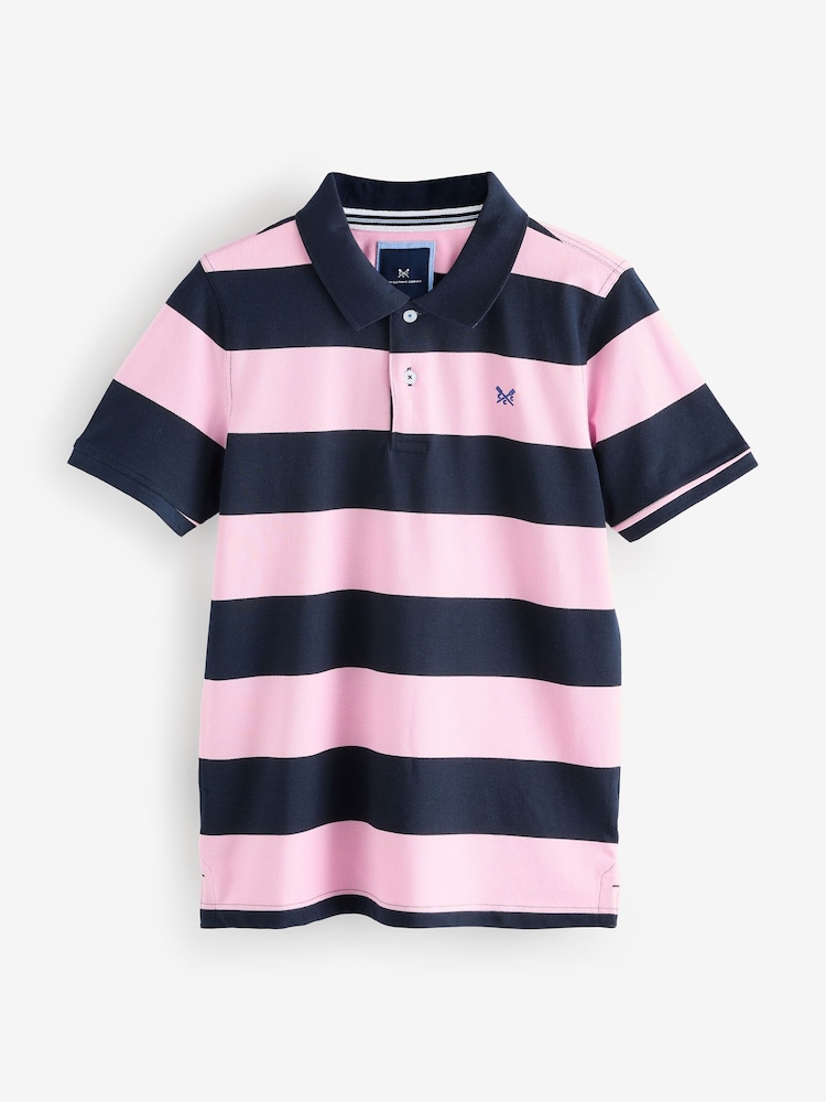 Crew Clothing 100% Cotton Heritage Striped Polo Shirt - صورة 1 من 1