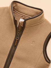 Joules Kids' Heritage Brown Fleece Gilet - Image 3 of 6