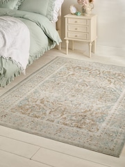 Shabby Chic Grey Fernwood Authentic Oriental Rug - Image 1 of 5