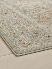 Shabby Chic Grey Fernwood Authentic Oriental Rug - Image 3 of 5