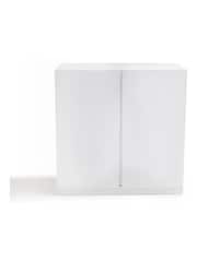 La Redoute Intérieurs White Leo Low Wardrobe with 2 Hanging Rails - Image 1 of 4