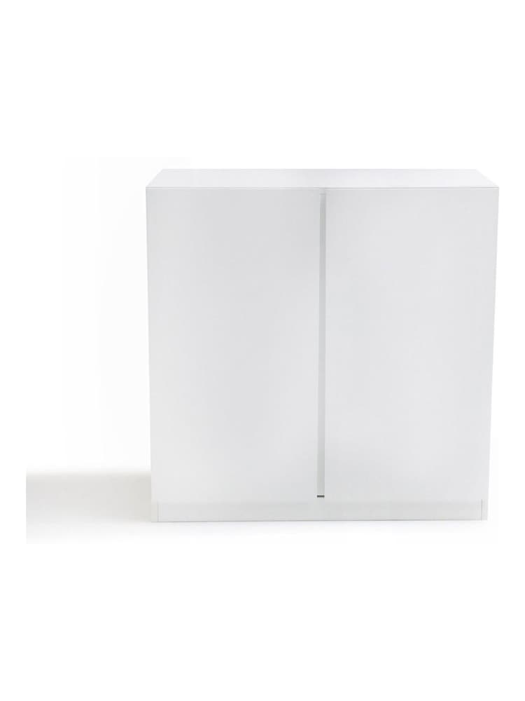 La Redoute Intérieurs White Leo Low Wardrobe with 2 Hanging Rails - Image 1 of 4