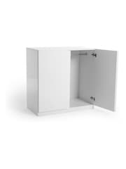 La Redoute Intérieurs White Leo Low Wardrobe with 2 Hanging Rails - Image 3 of 4