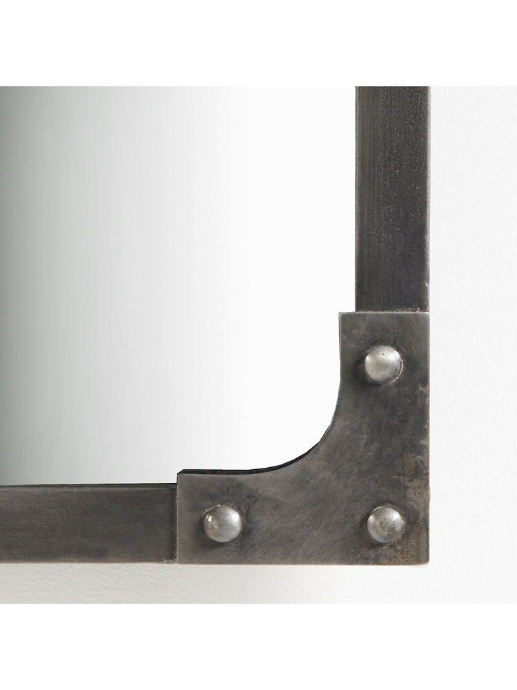 La Redoute Intérieurs Brushed Metal Lenaig Industrial Mirror 120x100cm - Image 2 of 2