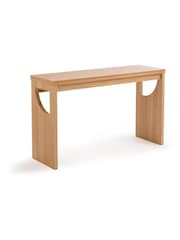 La Redoute Intérieurs Oak Minimal Veneer Console Table - Image 3 of 5