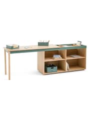 La Redoute Intérieurs Green Wood Lina Reversible Corner Desk with Storage - Image 3 of 5
