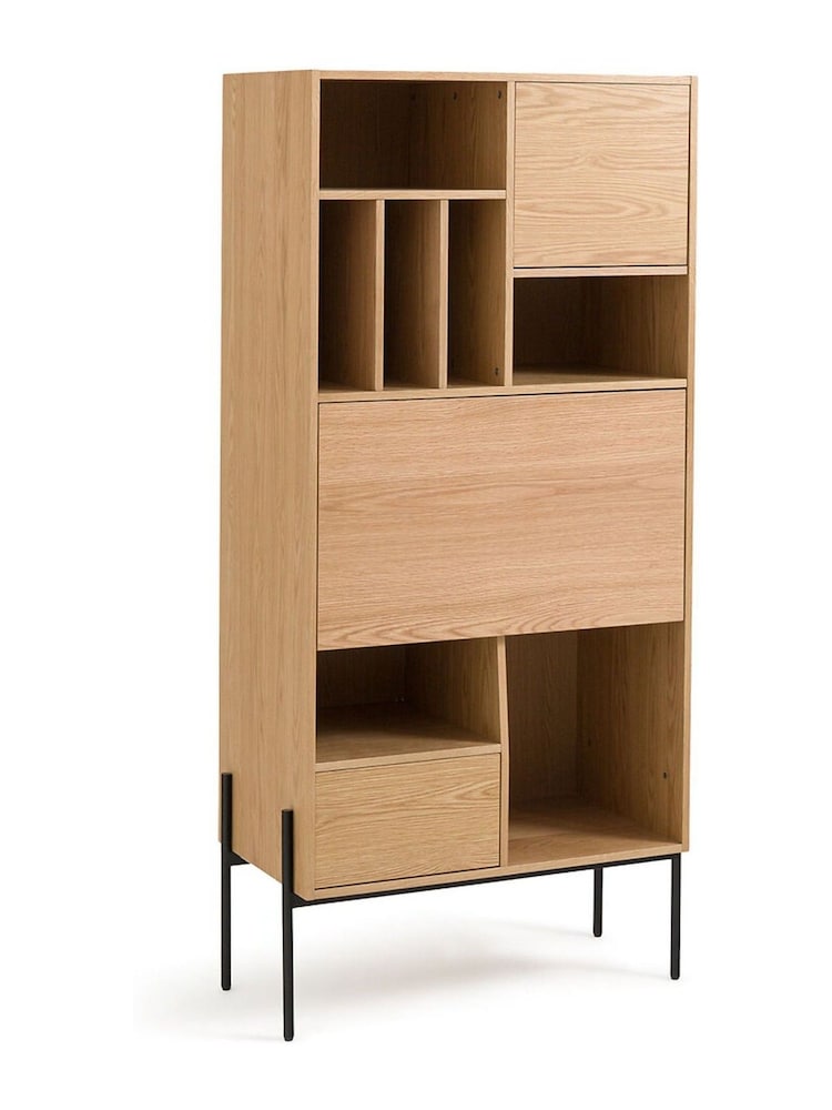 La Redoute Intérieurs Light Wood Miha Bookcase with Secretary Desk - Image 2 of 4