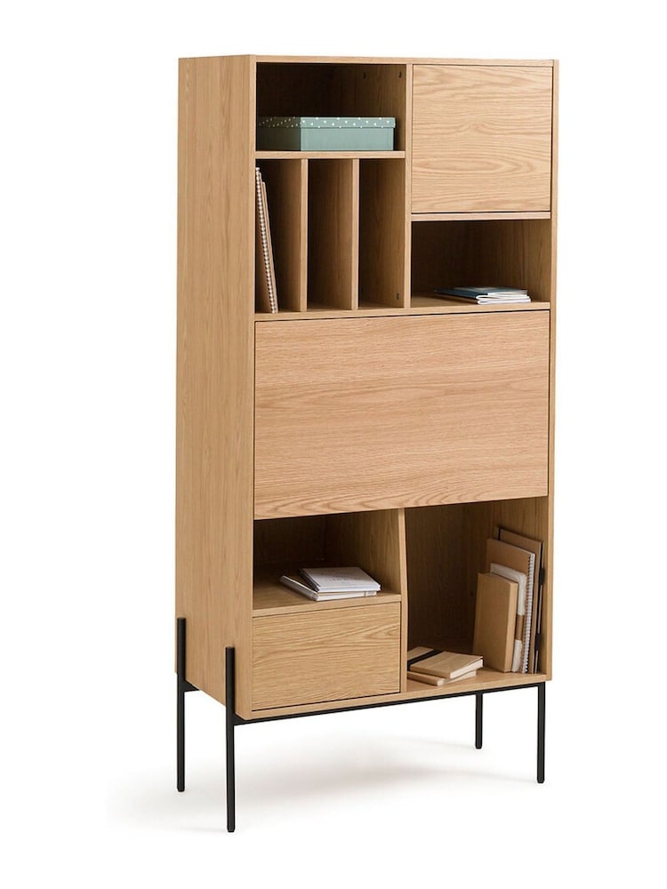 La Redoute Intérieurs Light Wood Miha Bookcase with Secretary Desk - Image 4 of 4