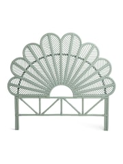 La Redoute Intérieurs Celadon Blue Paoni Rattan King Headboard - Image 1 of 4