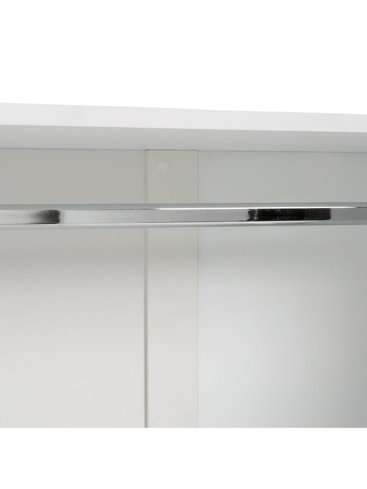 La Redoute Intérieurs White Léo 2-Door 4-Drawer Low Wardrobe Unit - Image 5 of 5