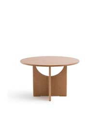 La Redoute Intérieurs Oak Minimal Round Oak 4 to 6 Seater Dining Table - Image 1 of 4