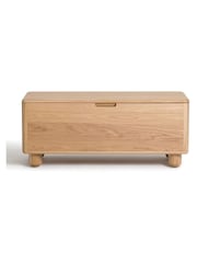 La Redoute Intérieurs Natural Piero Rounded Oak Bench/Storage Chest - Image 1 of 5
