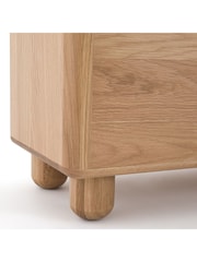La Redoute Intérieurs Natural Piero Rounded Oak Bench/Storage Chest - Image 5 of 5