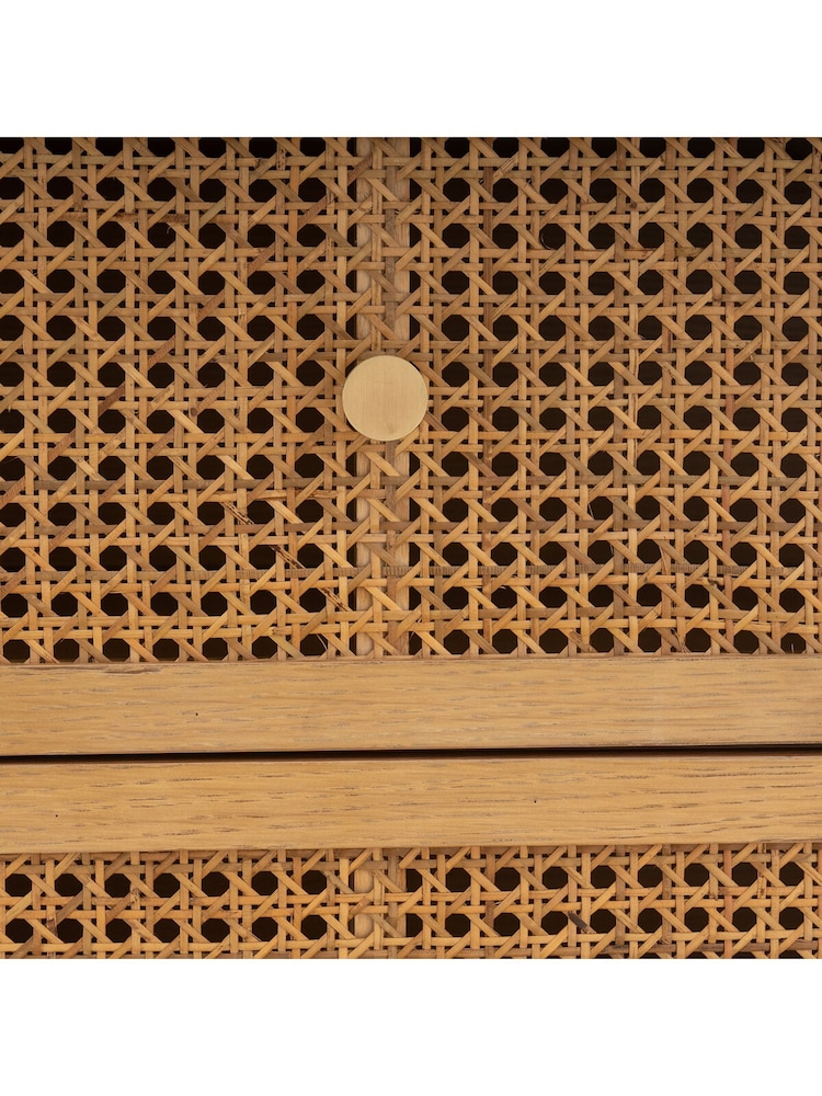 La Redoute Intérieurs Oak Tempa Chest of 3 Drawers in Rattan Cane - Image 4 of 4