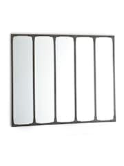 La Redoute Intérieurs Brushed Metal Lenaig 144 x 120cm Industrial Metal Mirror - Image 1 of 3