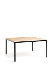 La Redoute Intérieurs Oak Nairobi Oak & Steel Square 8 Seater Table - Image 2 of 4