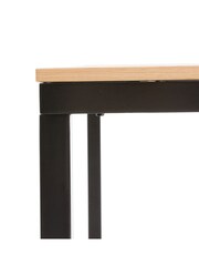 La Redoute Intérieurs Oak Nairobi Oak & Steel Square 8 Seater Table - Image 3 of 4