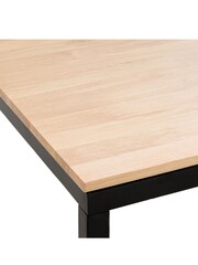 La Redoute Intérieurs Oak Nairobi Oak & Steel Square 8 Seater Table - Image 4 of 4