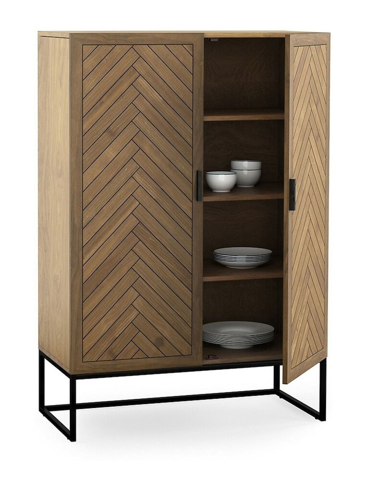 La Redoute Intérieurs Wax Pine Nottingham 2 Door Pine Parquet Cabinet - Image 3 of 3