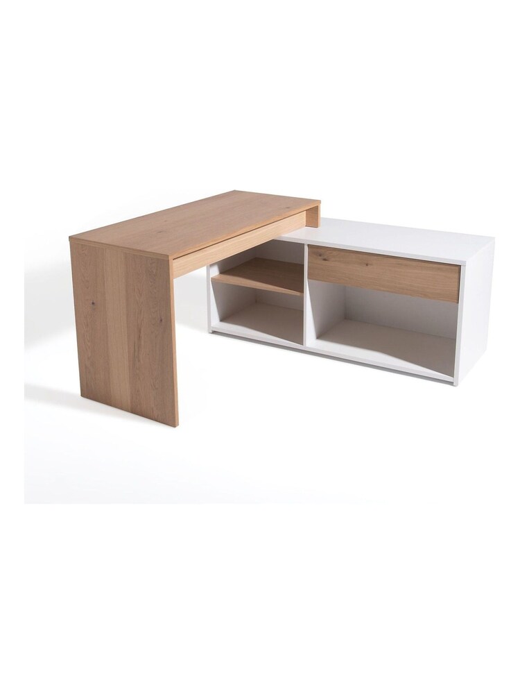 La Redoute Intérieurs Oak White Maddo Angled Modular Desk - Image 1 of 4