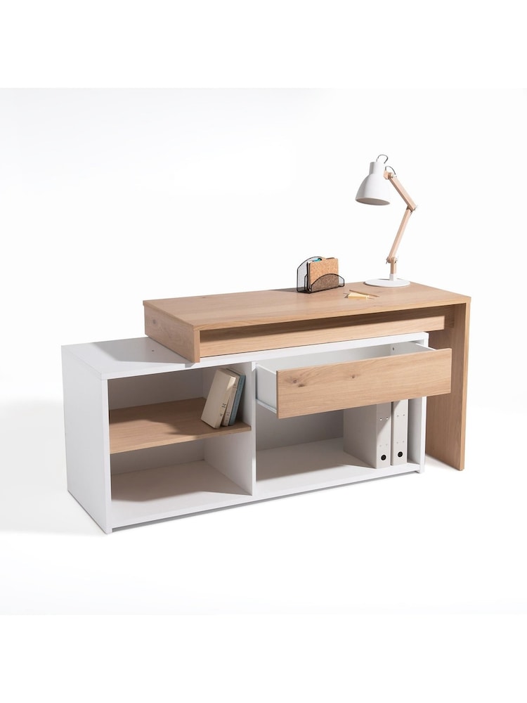 La Redoute Intérieurs Oak White Maddo Angled Modular Desk - Image 4 of 4