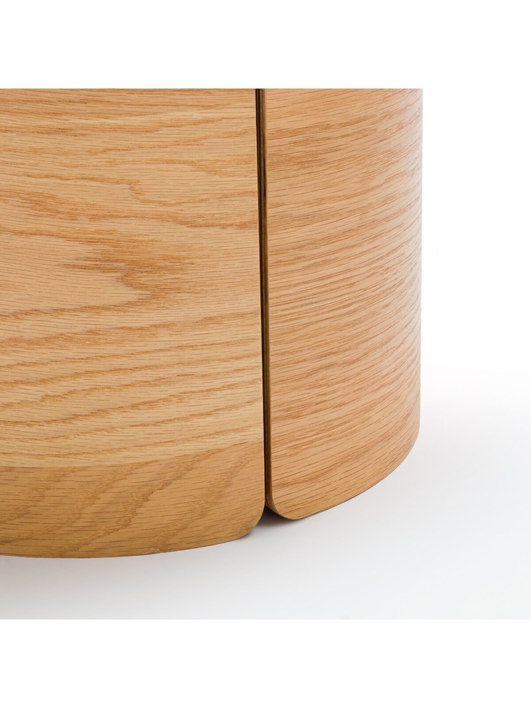 La Redoute Intérieurs Set of 2 Natural Natesse Semi-Nesting Coffee Tables - Image 2 of 3