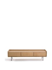 La Redoute Intérieurs Brown Louison Oak and Rattan Cane TV Unit - Image 1 of 5