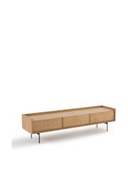 La Redoute Intérieurs Brown Louison Oak and Rattan Cane TV Unit - Image 2 of 5