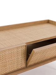 La Redoute Intérieurs Brown Louison Oak and Rattan Cane TV Unit - Image 3 of 5