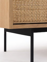 La Redoute Intérieurs Brown Louison Oak and Rattan Cane TV Unit - Image 4 of 5
