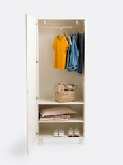 La Redoute Intérieurs Oak Ptilu Rattan and Wood Single Wardrobe - Image 2 of 8