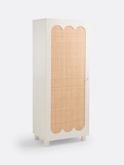 La Redoute Intérieurs Oak Ptilu Rattan and Wood Single Wardrobe - Image 5 of 8