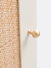 La Redoute Intérieurs Oak Ptilu Rattan and Wood Single Wardrobe - Image 7 of 8