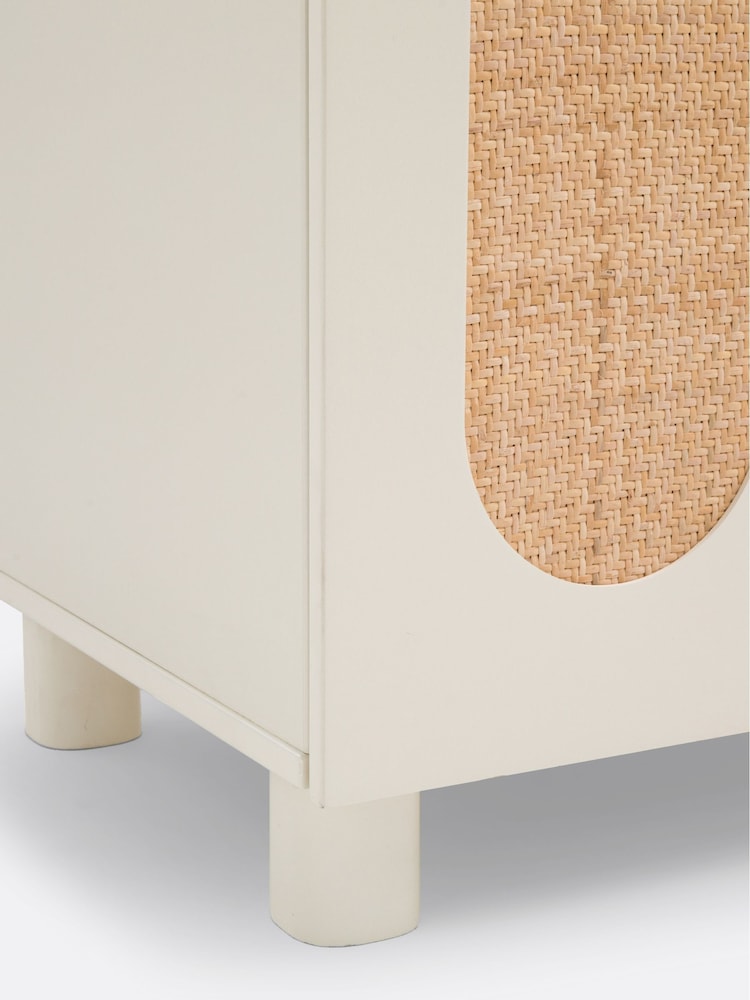 La Redoute Intérieurs Oak Ptilu Rattan and Wood Single Wardrobe - Image 8 of 8
