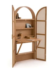 La Redoute Intérieurs Natural Matheo Hideaway Cabinet Desk - Image 3 of 5