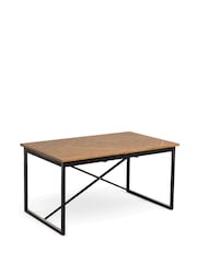La Redoute Intérieurs Wax Pine Nottingham Pine Parquet Extendable Dining Table - Image 2 of 5