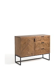 La Redoute Intérieurs Polished Pine Nottingham 1-Door 3-Drawer Sideboard - Image 2 of 5
