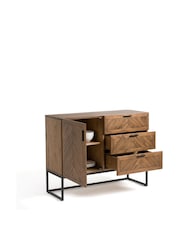La Redoute Intérieurs Polished Pine Nottingham 1-Door 3-Drawer Sideboard - Image 3 of 5