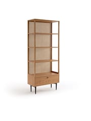 La Redoute Intérieurs Oak Noya & Rattan Cane Bookcase - Image 1 of 5