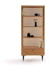 La Redoute Intérieurs Oak Noya & Rattan Cane Bookcase - Image 2 of 5