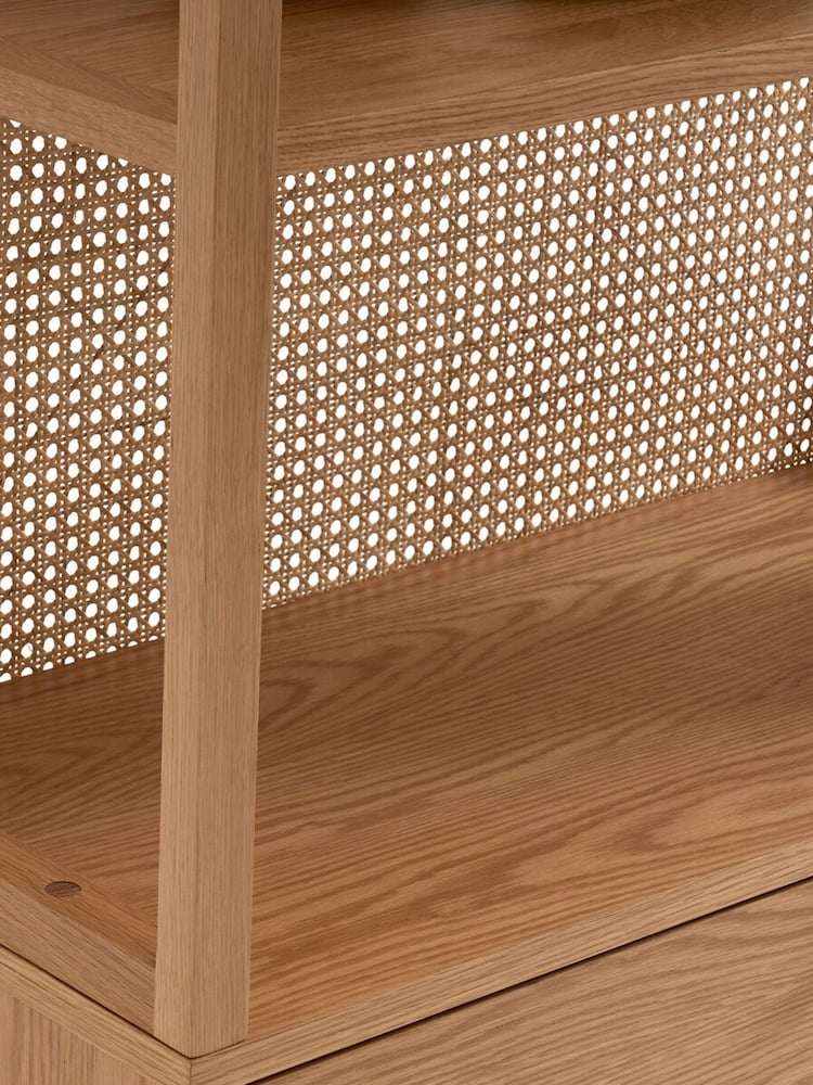 La Redoute Intérieurs Oak Noya & Rattan Cane Bookcase - Image 5 of 5