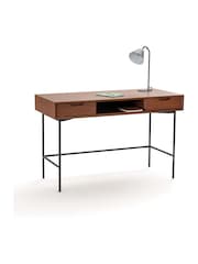 La Redoute Intérieurs Walnut Noyeto Wood & Metal Desk - Image 2 of 4