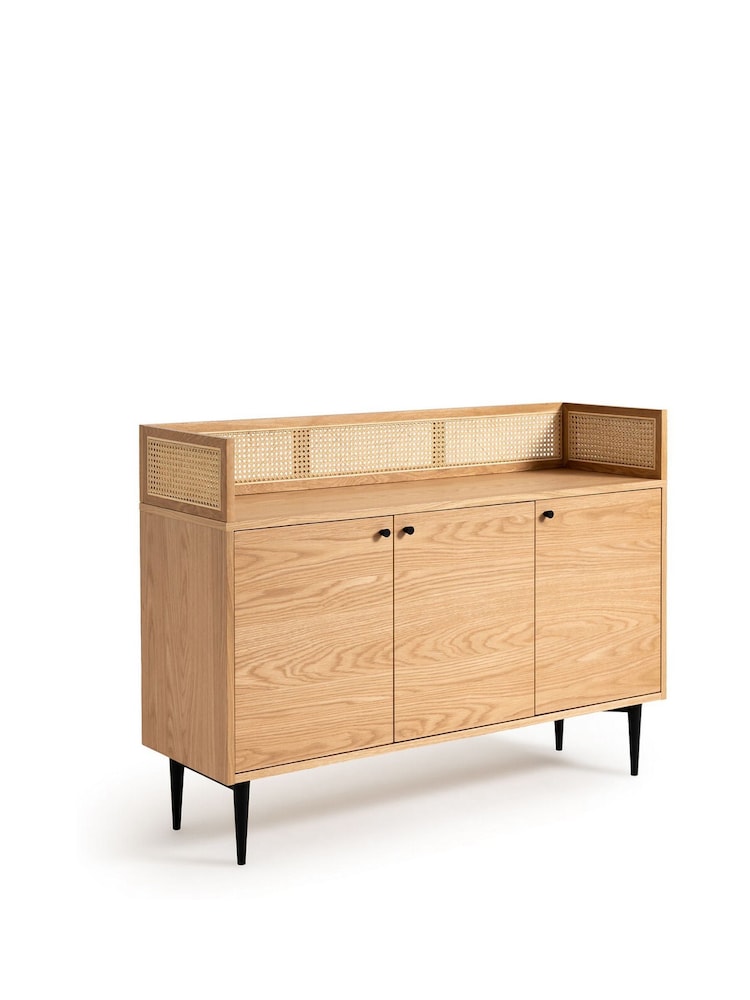 La Redoute Intérieurs Oak Noya & Rattan Cane Sideboard - Image 1 of 5